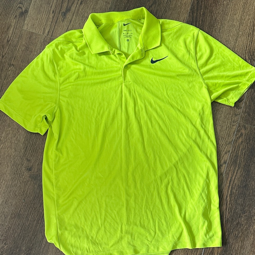 Nike Men's Dri-Fit Bright Lime Polo Shirt